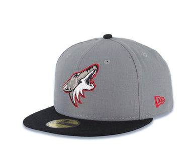 Arizona Coyotes NHL New Era 59FIFTY 5950 Fitted Cap Hat Gray Crown Black Visor Gray/White/Red Logo