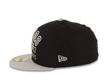 Load image into Gallery viewer, Los Angeles Kings New Era NHL 59FIFTY 5950 Fitted Cap Hat Black Crown Gray Visor Black/White Arch Logo (Word Knock)
