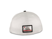Load image into Gallery viewer, CALI CALIfornia New Era 59FIFTY 5950 Fitted Cap Hat White Crown Red Visor White/Black/Gray/Red California Flag Inside CALI Block Logo
