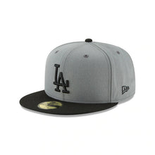 Load image into Gallery viewer, Los Angeles Dodgers New Era MLB 59FIFTY 5950 Fitted Cap Hat Dark Gray Crown Black Visor Black Logo

