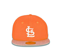 Load image into Gallery viewer, St. Louis Cardinals New Era MLB 59FIFTY 5950 Fitted Cap Hat Neon Orange Crown Heather Gray Visor White/Orange Logo
