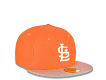 Load image into Gallery viewer, St. Louis Cardinals New Era MLB 59FIFTY 5950 Fitted Cap Hat Neon Orange Crown Heather Gray Visor White/Orange Logo
