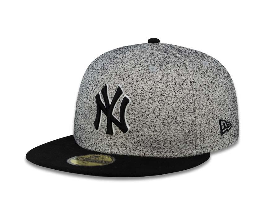New York Yankees New Era MLB 59FIFTY 5950 Fitted Cap Hat White Crown Black Visor Black/White Logo Spec