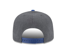 Load image into Gallery viewer, New York Mets New Era MLB 9FIFTY 950 Snapback Cap Hat Heather Dark Gray Crown Royal Blue Visor Royal Blue/Orange Logo
