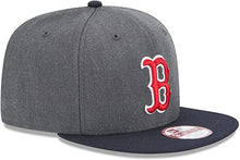 Load image into Gallery viewer, Boston Red Sox New Era MLB 9FIFTY 950 Snapback Cap Hat Heather Dark Gray Crown Navy Visor Team Color Red/White Logo
