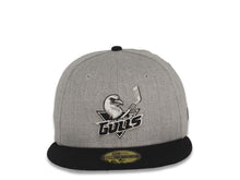 Load image into Gallery viewer, San Diego Gulls New Era 59FIFTY 5950 Fitted Cap Hat Heather Gray Crown Black Visor Black/White Logo
