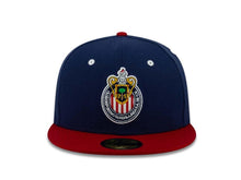 Load image into Gallery viewer, Chivas De Guadalajara New Era 59FIFTY 5950 Fitted Cap Hat Navy Crown Red Visor Team Color Logo
