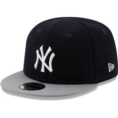 (Infant) New York Yankees New Era MLB 9FIFTY 950 Snapback Cap Hat Navy Crown Gray Visor Team Color Logo (My 1st First)