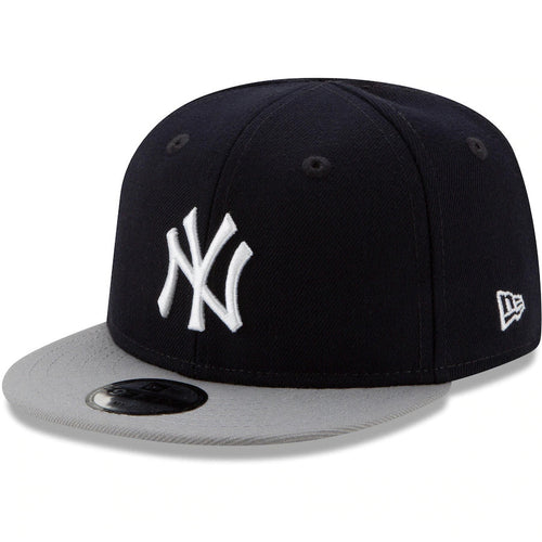 (Infant) New York Yankees New Era MLB 9FIFTY 950 Snapback Cap Hat Navy Crown Gray Visor Team Color Logo (My 1st First)