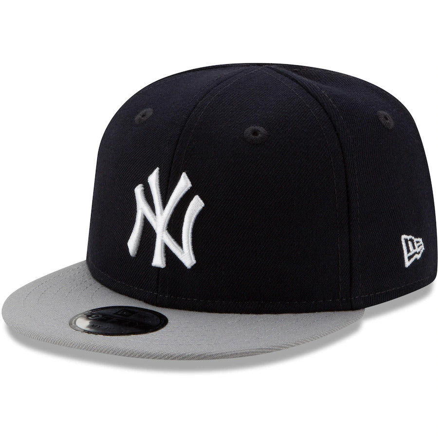 (Infant) New York Yankees New Era MLB 9FIFTY 950 Snapback Cap Hat Navy Crown Gray Visor Team Color Logo (My 1st First)