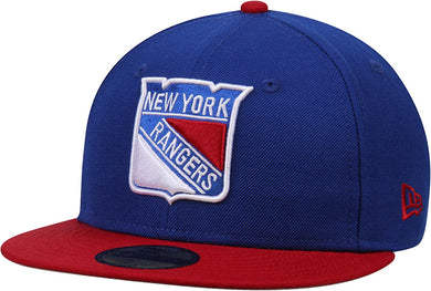 New York Rangers New Era 9FIFTY 950 Snapback Cap Hat Royal Blue Crown Red Visor Team Color Logo