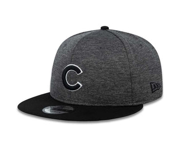 Chicago Cubs New Era MLB 9FIFTY 950 Snapback Cap Hat Shadow Tech Dark Gray Crown Black Visor Black/White Logo