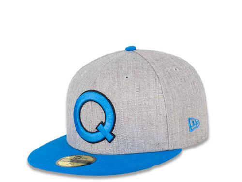 Queretaro New Era 59FIFTY 5950 Fitted Cap Hat Gray Crown Blue Visor Blue/Black 