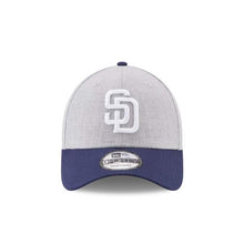 Load image into Gallery viewer, San Diego Padres New Era MLB 9FORTY 940 Adjustable Cap Hat Heather Gray Crown Navy Visor White Logo

