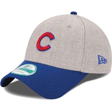 Chicago Cubs New Era MLB 9FORTY 940 Adjustable Cap Hat Heather Gray Crown Royal Blue Visor Red/Royal Blue Logo