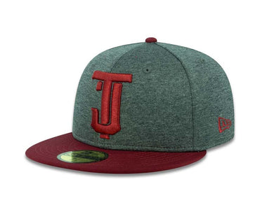 Tijuana Toros New Era LMB 59FIFTY 5950 Fitted Cap Hat Shadow Tech Dark Gray Crown Cardinal Visor Cardinal Logo