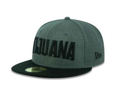 Tijuana Toros New Era LMB 59FIFTY 5950 Fitted Cap Hat Heather Dark Gray Crown Black Visor Black 