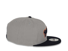 Load image into Gallery viewer, San Diego Padres New Era MLB 9FIFTY 950 Snapback Cap Hat Gray Crown Navy Visor Navy/White/Orange Script Logo
