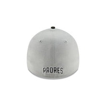 Load image into Gallery viewer, San Diego Padres New Era MLB 39THIRTY 3930 Flexfit Cap Hat Gray Crown Black Visor Black/White Logo
