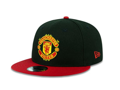 Manchester United New Era Soccer 9FIFTY 950 Snapback Cap Hat Black Crown Red Visor Team Color Logo