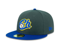 Load image into Gallery viewer, Charros de Jalisco New Era 59FIFTY 5950 Fitted Cap Hat Dark Gray Crown Royal Blue Visor Team Color Logo
