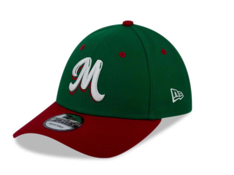 Mexico Caribbean Serie New Era 9FORTY 940 Adjustable Cap Hat Green Crown Red Visor White/Red Logo