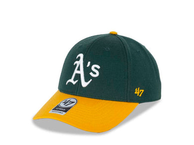Oakland A's Athletics '47 MLB MVP Adjustable Cap Hat Green Crown Yellow Visor White Logo