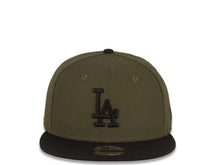 Load image into Gallery viewer, New Era MLB 9Fifty 950 Snapback Los Angeles Dodgers Cap Hat Olive Crown Black Visor Black Logo Black UV
