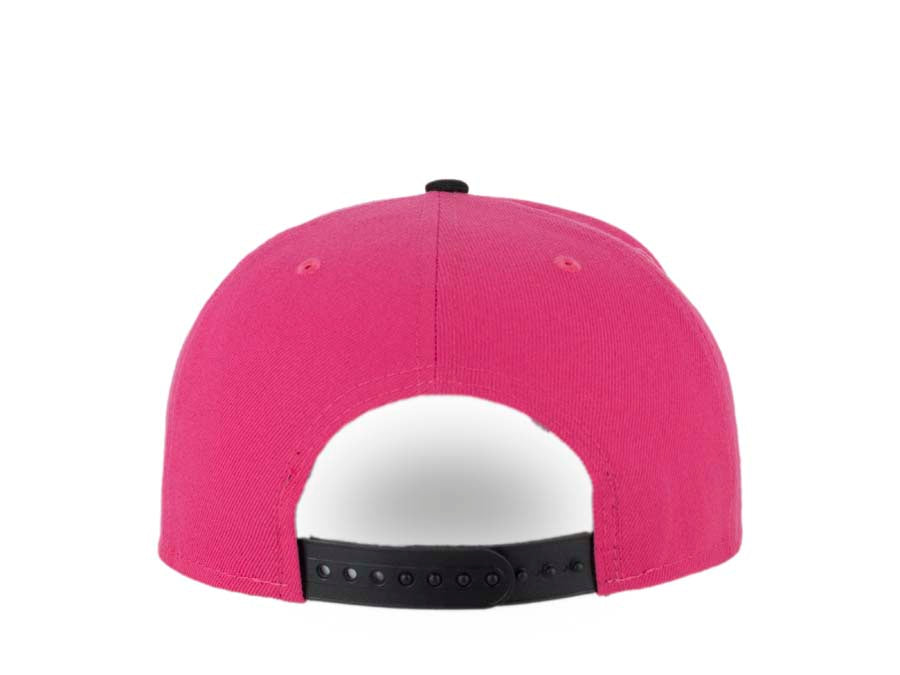 Los Angeles Dodgers New Era MLB 9FIFTY 950 Snapback Cap Hat Magenta Crown Black Visor Black Logo Pink UV