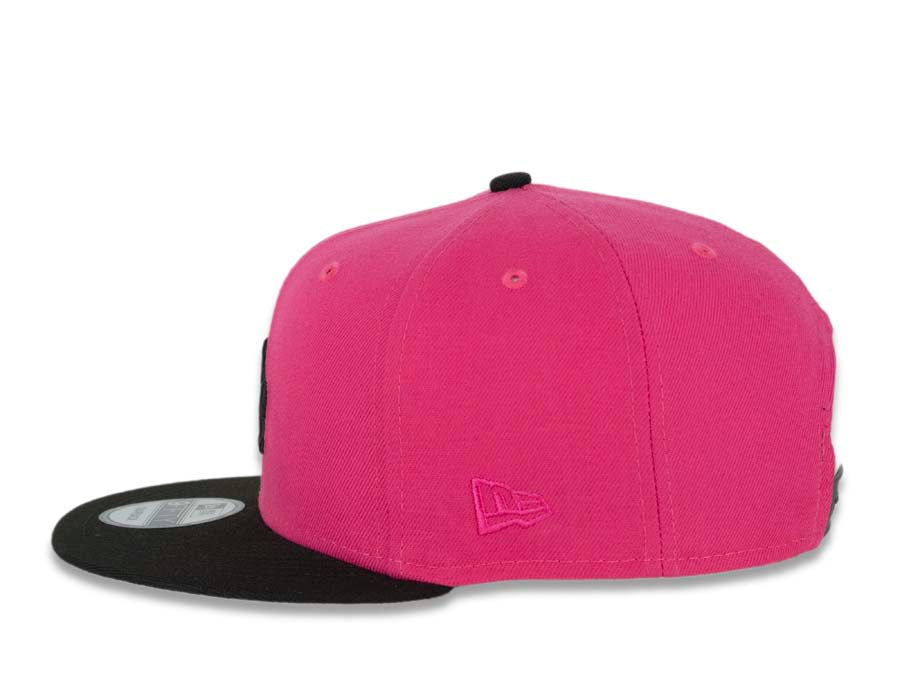 Los Angeles Dodgers New Era MLB 9FIFTY 950 Snapback Cap Hat Magenta Crown Black Visor Black Logo Pink UV