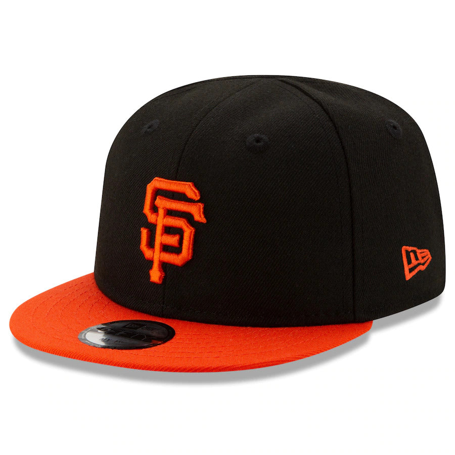 (Infant) San Francisco Giants New Era MLB 9FIFTY 950 Snapback Cap Hat Black Crown Orange Visor Orange Logo (My 1st First)