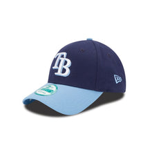 Load image into Gallery viewer, Tampa Bay Rays New Era MLB 9FORTY 940 Adjustable Cap Hat Navy Crown Sky Blue Visor Whit/Sky Blue Logo with Back Logo
