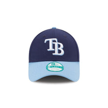 Load image into Gallery viewer, Tampa Bay Rays New Era MLB 9FORTY 940 Adjustable Cap Hat Navy Crown Sky Blue Visor Whit/Sky Blue Logo with Back Logo
