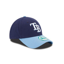 Load image into Gallery viewer, Tampa Bay Rays New Era MLB 9FORTY 940 Adjustable Cap Hat Navy Crown Sky Blue Visor Whit/Sky Blue Logo with Back Logo
