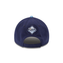 Load image into Gallery viewer, Tampa Bay Rays New Era MLB 9FORTY 940 Adjustable Cap Hat Navy Crown Sky Blue Visor Whit/Sky Blue Logo with Back Logo
