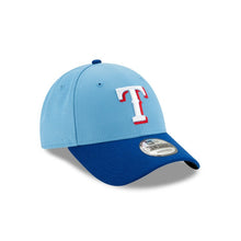 Load image into Gallery viewer, Texas Rangers New Era MLB 9FORTY 940 Adjustable Cap Hat Sky Blue Crown Royal Blue Visor White/Red Logo 

