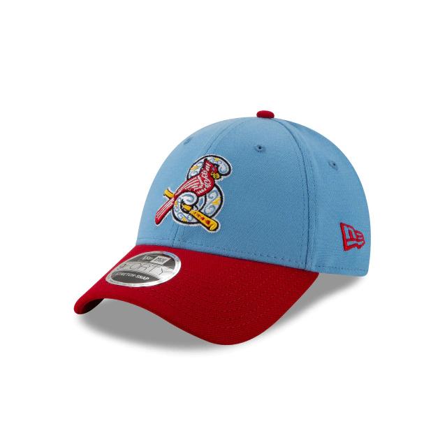 Spring Field Cardinals New Era MiLB 9FORTY 940 Adjustable Cap Hat Sky Blue Crown Red Visor 