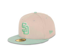 Load image into Gallery viewer, San Diego Padres New Era MLB 59FIFTY 5950 Fitted Cap Hat Medium Silver (Light Gray) Crown Blue Tint Visor White/Blue Tint Logo Two-Tone (Color Pack)

