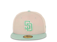 Load image into Gallery viewer, San Diego Padres New Era MLB 59FIFTY 5950 Fitted Cap Hat Medium Silver (Light Gray) Crown Blue Tint Visor White/Blue Tint Logo Two-Tone (Color Pack)
