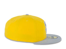 Load image into Gallery viewer, San Diego Padres New Era MLB 59FIFTY 5950 Color Pack Fitted Cap Hat Yellow Crown Medium Silver Light Gray Visor White/Medium Silver Light Gray Logo
