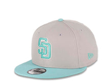 Load image into Gallery viewer, San Diego Padres New Era MLB 9FIFTY 950 Color Pack Snapback Cap Hat Medium Silver Light Gray Crown Blue Tint Visor Blue Tint/White Logo
