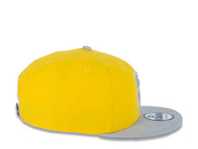 Load image into Gallery viewer, San Diego Padres New Era MLB 9FIFTY 950 Color Pack Snapback Cap Hat Yellow Crown Medium Silver Light Gray Visor Medium Silver Light Gray/White Logo
