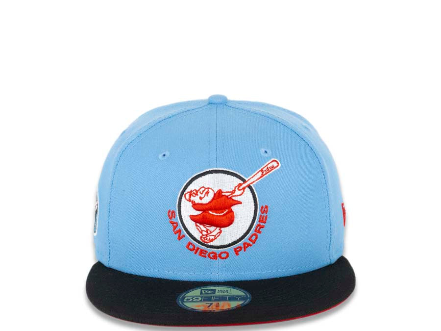 San Diego Padres New Era MLB 59Fifty 5950 Fitted Cap Hat Sky Blue Crow –  Capland