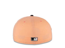 Load image into Gallery viewer, San Diego Padres New Era MLB 59FIFTY 5950 Fitted Cap Hat Peach Crown Black Visor Black/Peach Friar Logo 1978 All-Star Game Side Patch Pink UV
