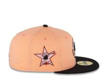 Load image into Gallery viewer, San Diego Padres New Era MLB 59FIFTY 5950 Fitted Cap Hat Peach Crown Black Visor Black/Peach Friar Logo 1978 All-Star Game Side Patch Pink UV
