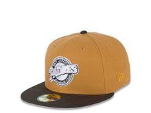 Load image into Gallery viewer, San Diego Padres New Era MLB 59FIFTY 5950 Fitted Cap Hat Panama Tan Crown Brown Visor Pink/Brown/White San Diego Baseball Club Logo All-Star Game 1992 Side Patch Pink UV
