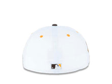 Load image into Gallery viewer, San Diego Padres New Era MLB 59FIFTY 5950 Fitted Cap Hat White Crown Brown Visor Brown/White/Yellow &quot;Baseball Club&quot; Logo 1992 All-Star Game Side Patch Yellow UV
