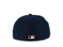 Load image into Gallery viewer, San Diego Padres New Era MLB 59FIFTY 5950 Fitted Cap Hat Ocean Blue Crown Maroon Visor Peach/Fall Orange “Catching Friar” Cooperstown Retro Logo 25th Anniversary Side Patch Fall Orange UV
