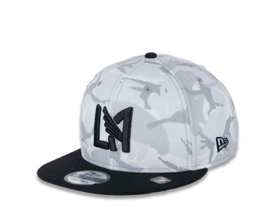 Los Angeles Football Club New Era MLS 9FIFTY 950 Snapback Cap Hat White/Gray Crown Black Visor Black Logo 