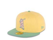 Load image into Gallery viewer, San Diego Padres New Era MLB 59FIFTY 5950 Fitted Cap Hat Light Yellow Crown Light Teal Visor Pink/Sky Batting Friar Logo 1992 All-Star Game Side Patch
